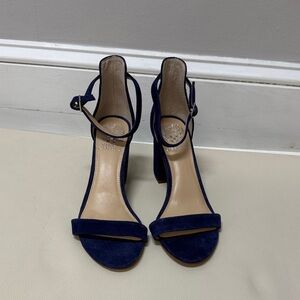 Vince Camuto Navy Suede Heels